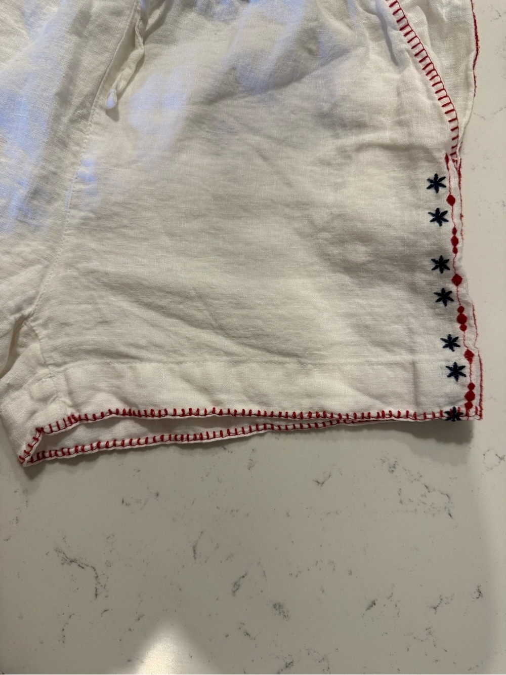 Cynthia Rowley White Linen Embroidered Beach Shorts XS - Picture 4 of 6